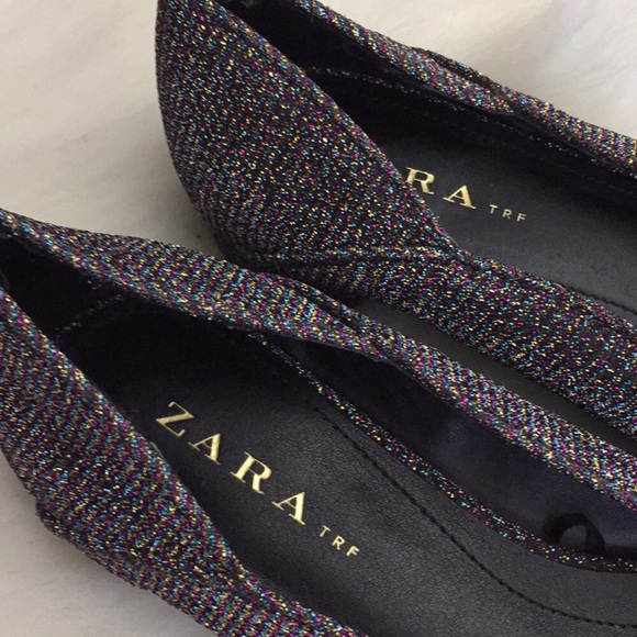 ✨ZARA✨Rainbow Sparkly Flats - Picture 3 of 5